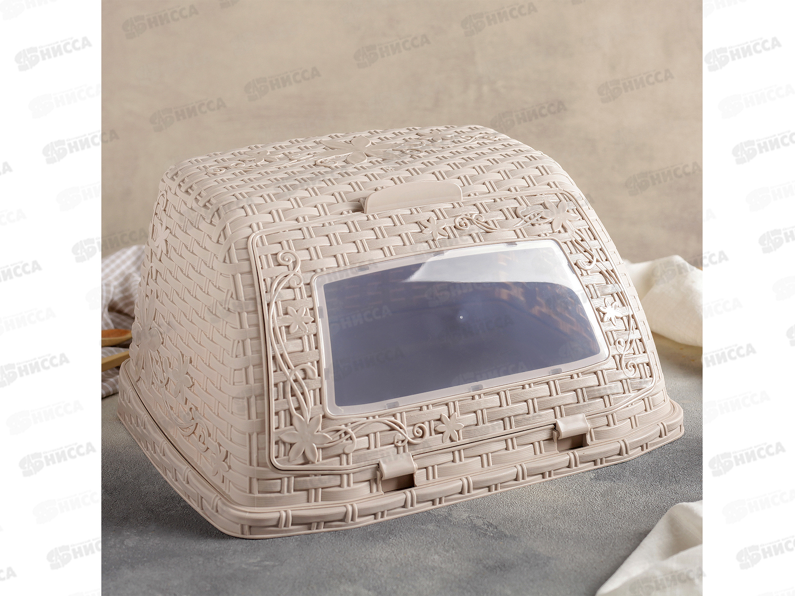 Хлебница &quotПлетенка&quot светло коричневая  *6 М4903