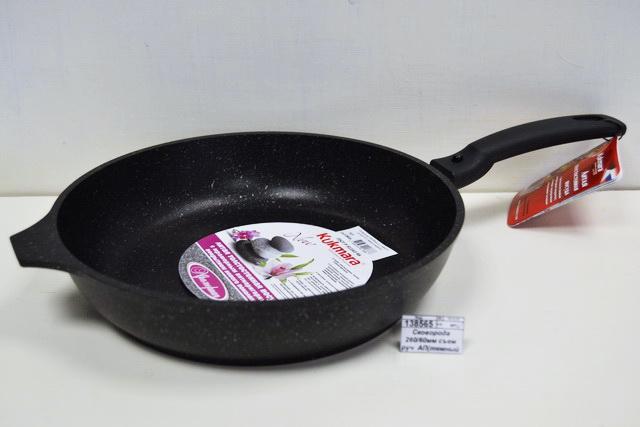 Сковорода 260/60мм съемной ручкой антипригарное покрытие (светлый мрамор), смс263а *1