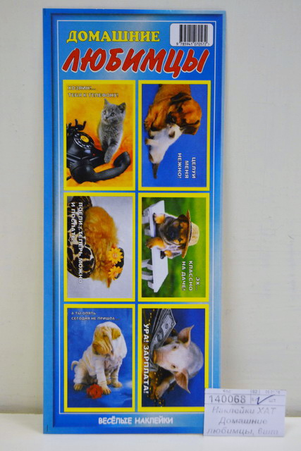 Наклейки Хатбер, Домашние любимцы, 6 штук 40*60мм *20/100