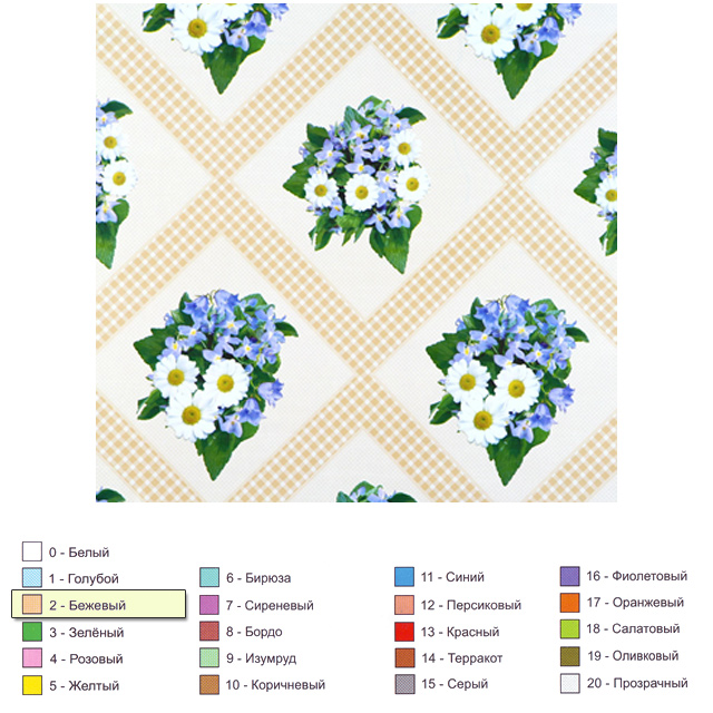Клеенка на тканевой  основе Колорит Арт. 429-2 25м