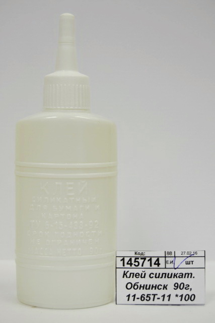 Клей силикатный Обнинск  90г, 11-65Т-11 евро*100