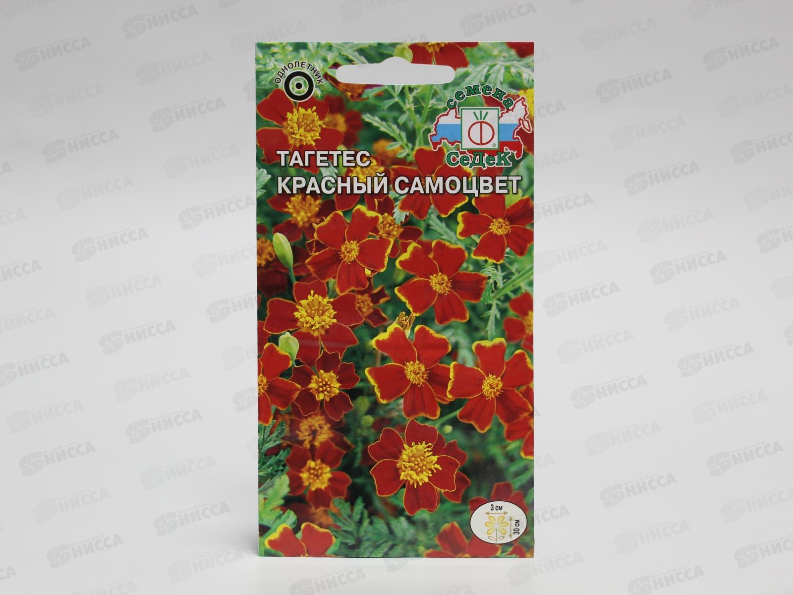 Тагетес Красный самоцвет (узколистный, оранжевый)  (Евро 0,1) *10 СеДек +