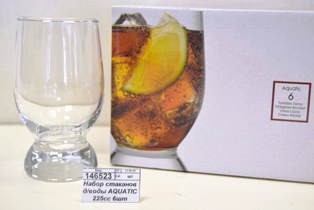 Набор стаканов для воды AQUATIC 225сс 6штук 42972 *8