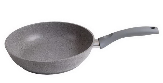 Сковорода 260/60мм с ручкой  антипригарное покрытие (светлый мрамор), смс262а *5