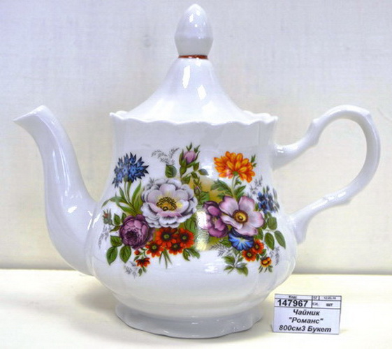 Чайник &quotРоманс&quot 800см3 Букет цветов 2С0292/1 *12