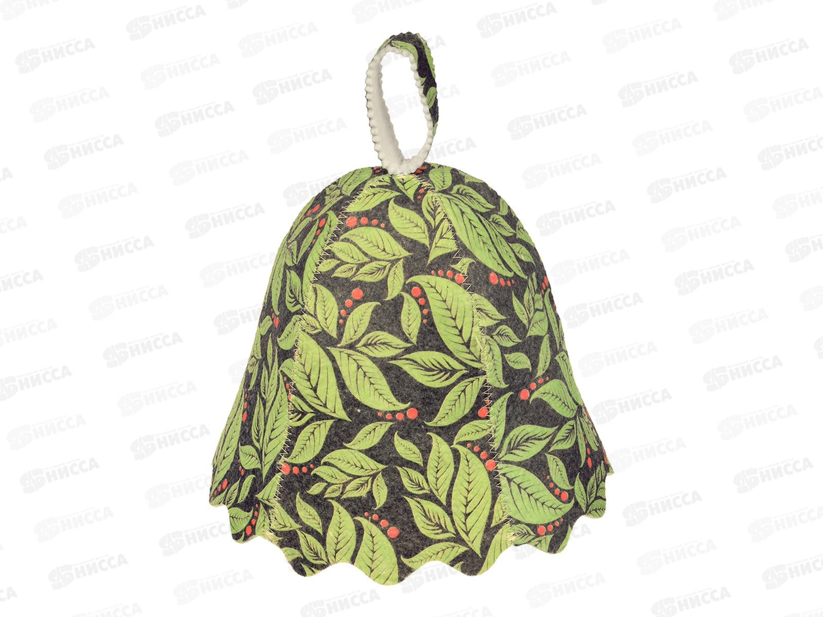 Шапка Листья &quotБанные штучки&quot войлок 100%  *20