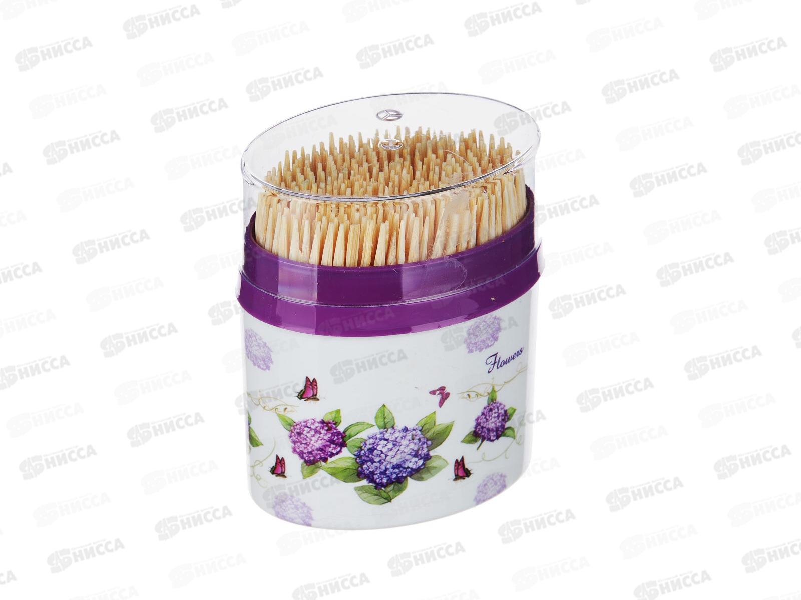 Зубочистки бамбук упаковка -300шт VETTA пластиковая упаковка *10/360  437-243 г