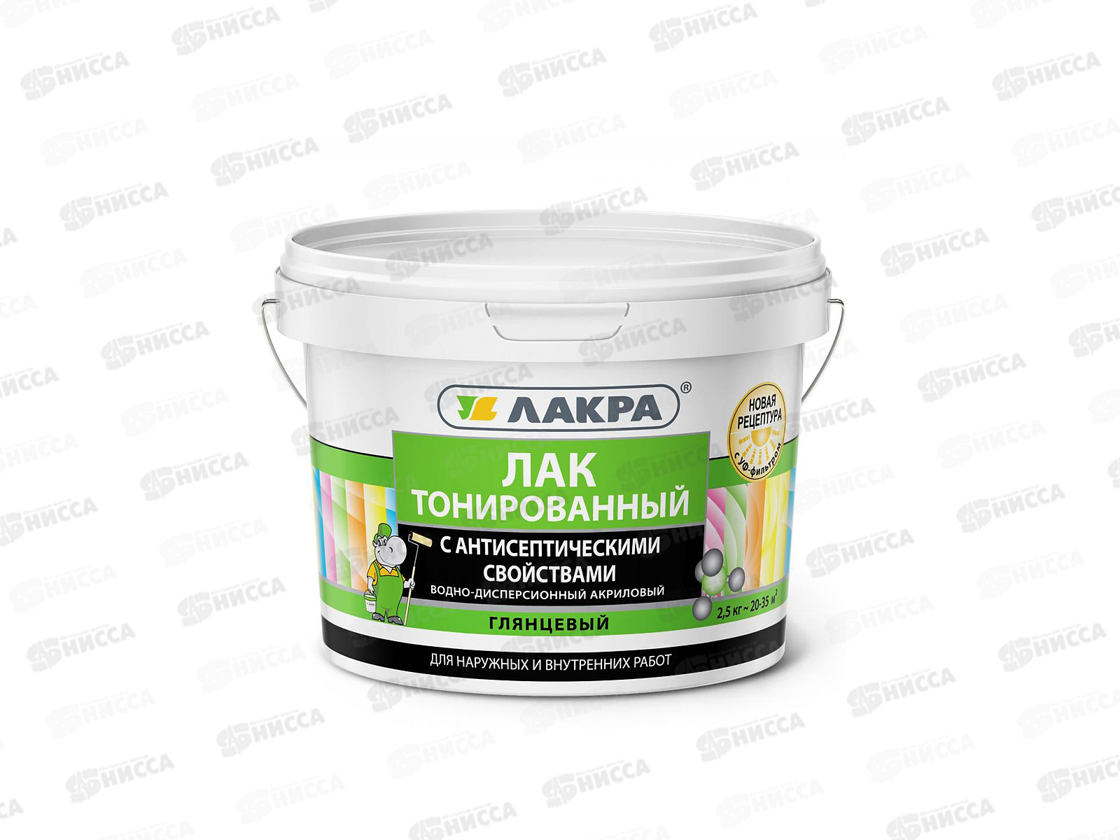 ЛАК воднодисперсионный тонированный дуб 2,5кг Л-С ЛАКРА