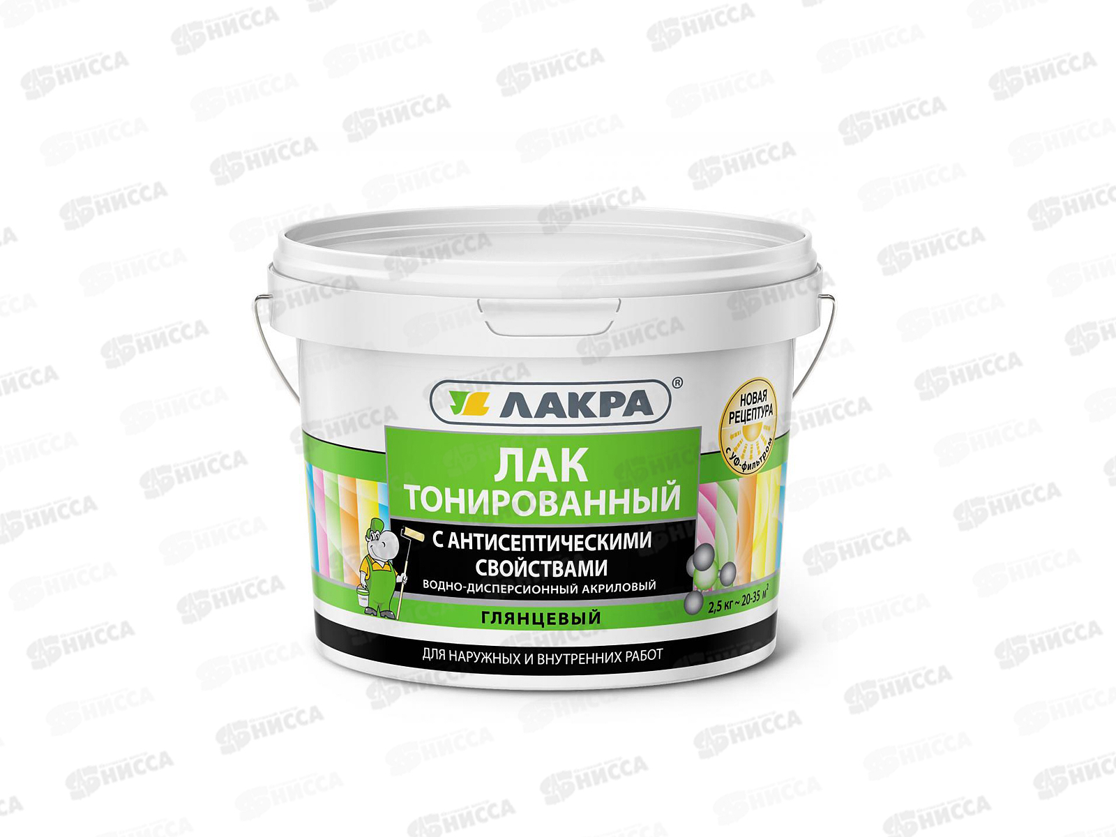 ЛАК воднодисперсионный тонированный Орегон 2,5кг Л-С ЛАКРА