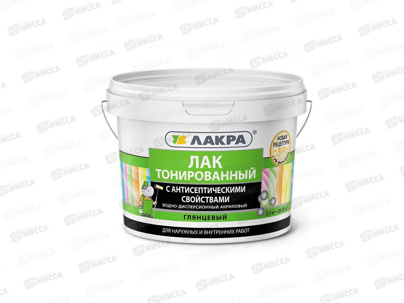 ЛАК воднодисперсионный тонированный Орех 2,5кг Л-С ЛАКРА