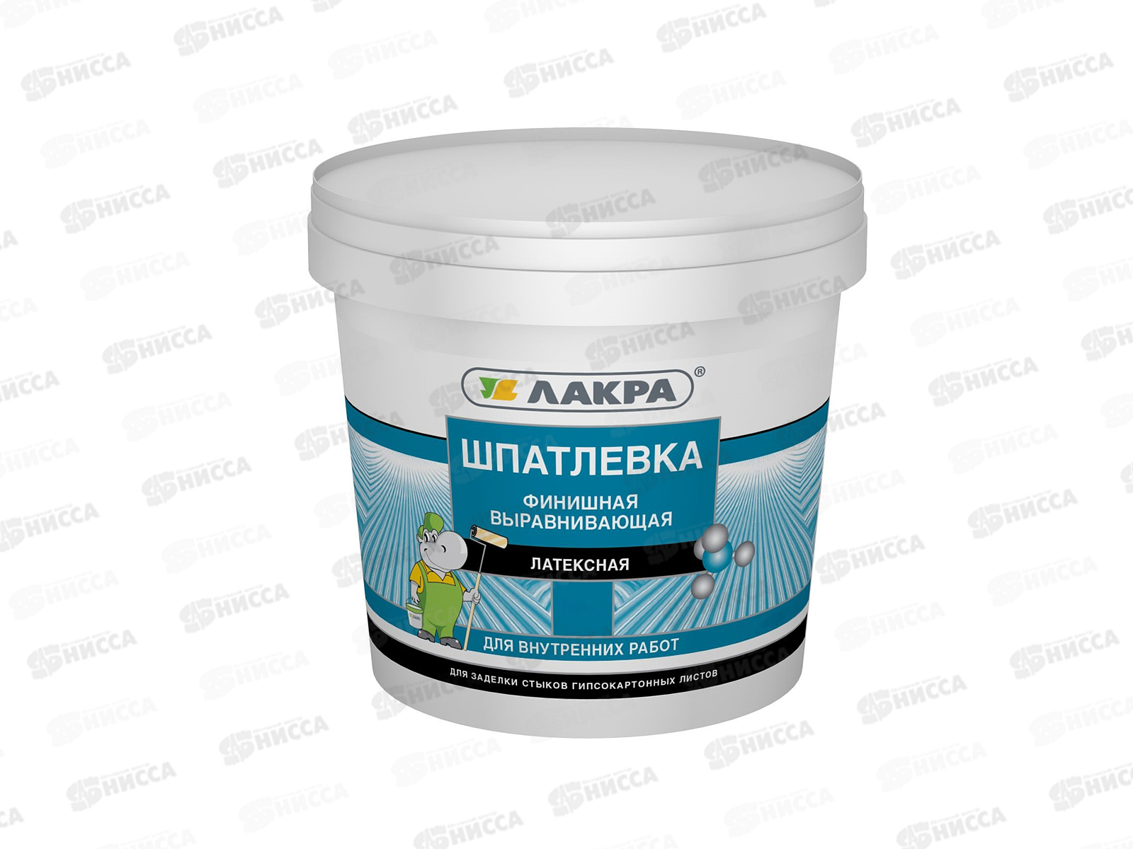 Шпатлевка латексная финишная выравнивающая Лакра для гипсокартона 9кг ЛАКРА