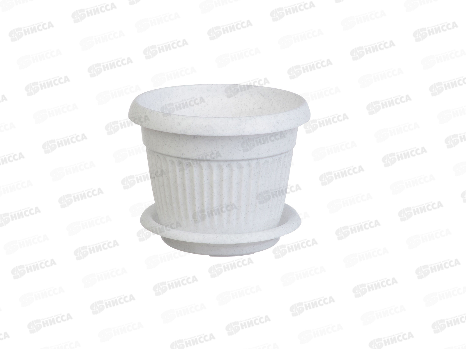 Кашпо Ливия Д240мм 4,6л с подставкой  мраморный  3020М