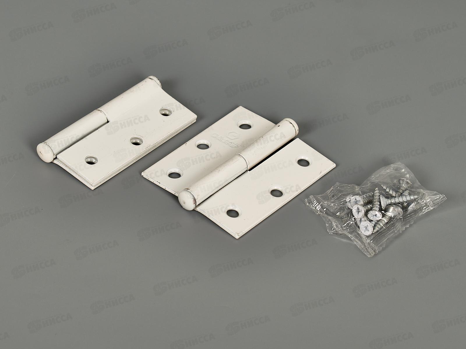 Петля 75*65*2,0 WW (белая) левая Сазар *2