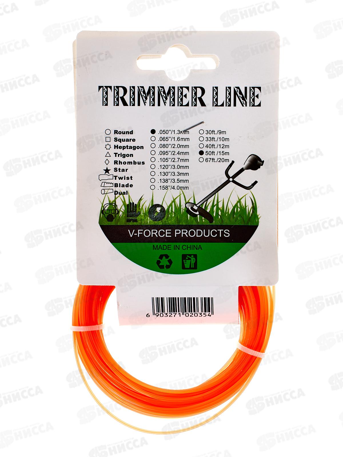 Леска для триммера, звезда 1,3 мм * 15м, AL-2035-1 *144