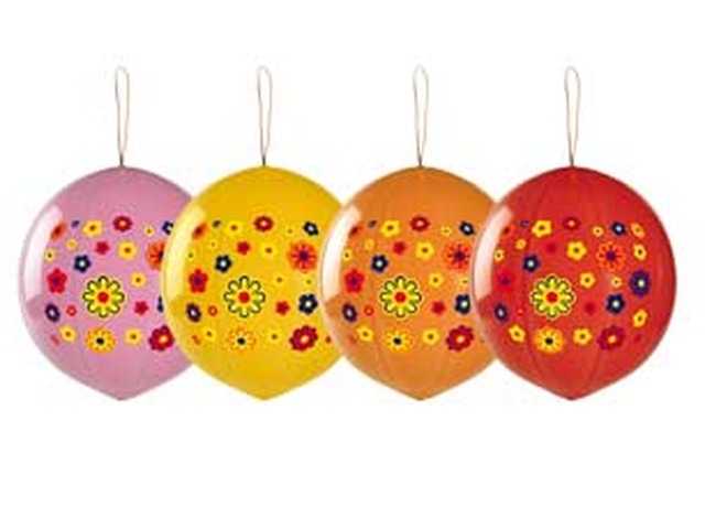 Шары Панч-болл с рисунком Цветы многоцветные (уп25шт) 1104-0051