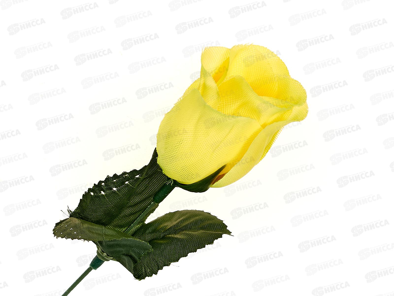 Цветы искусственные 23см роза желтая 1376815*20