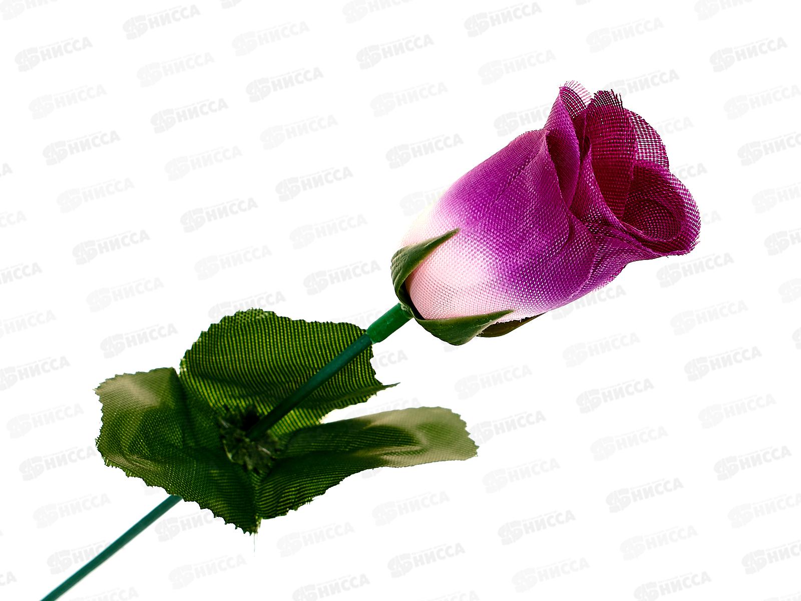 Цветы искусственные 23см роза сиреневая 1376817*20