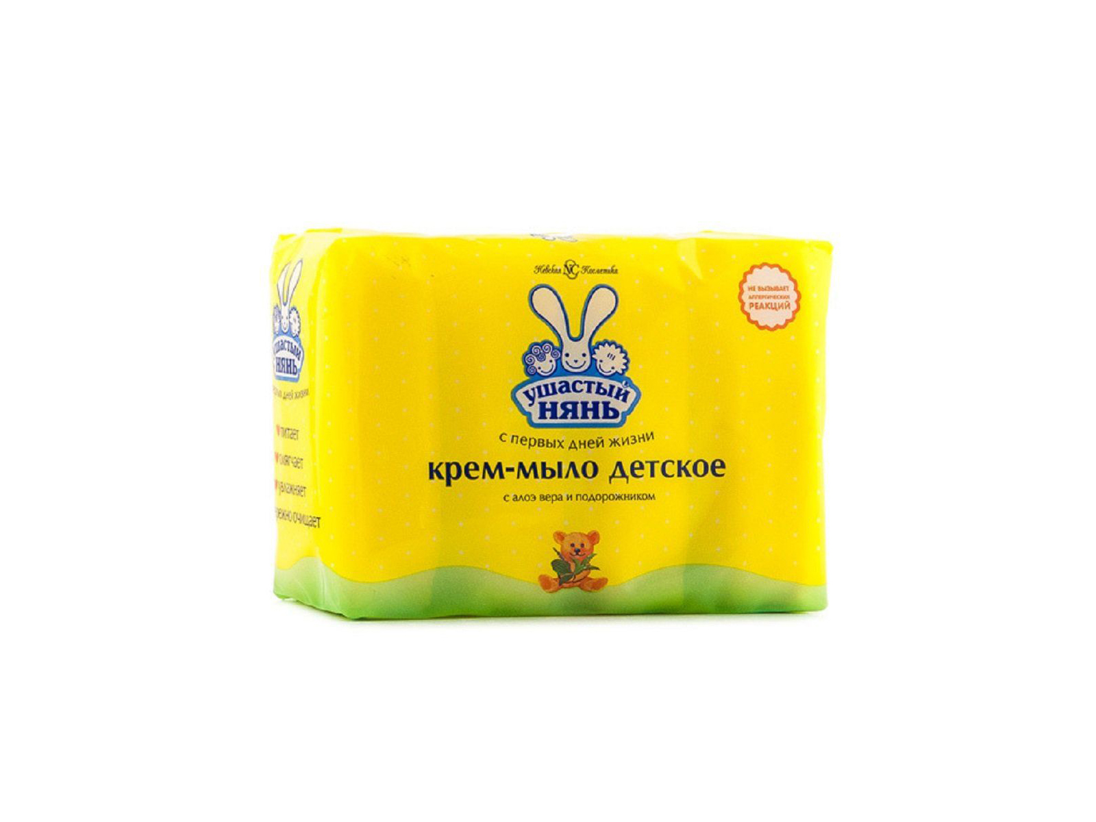 Ушастый нянь туалетное мыло алое вера/подорожник 4*100г *18