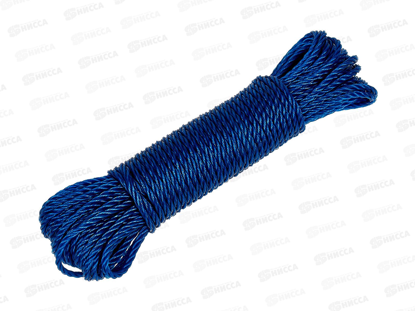 Веревка бельевая 15м х 4мм, цвет в ассортименте, AL-234 *12/360