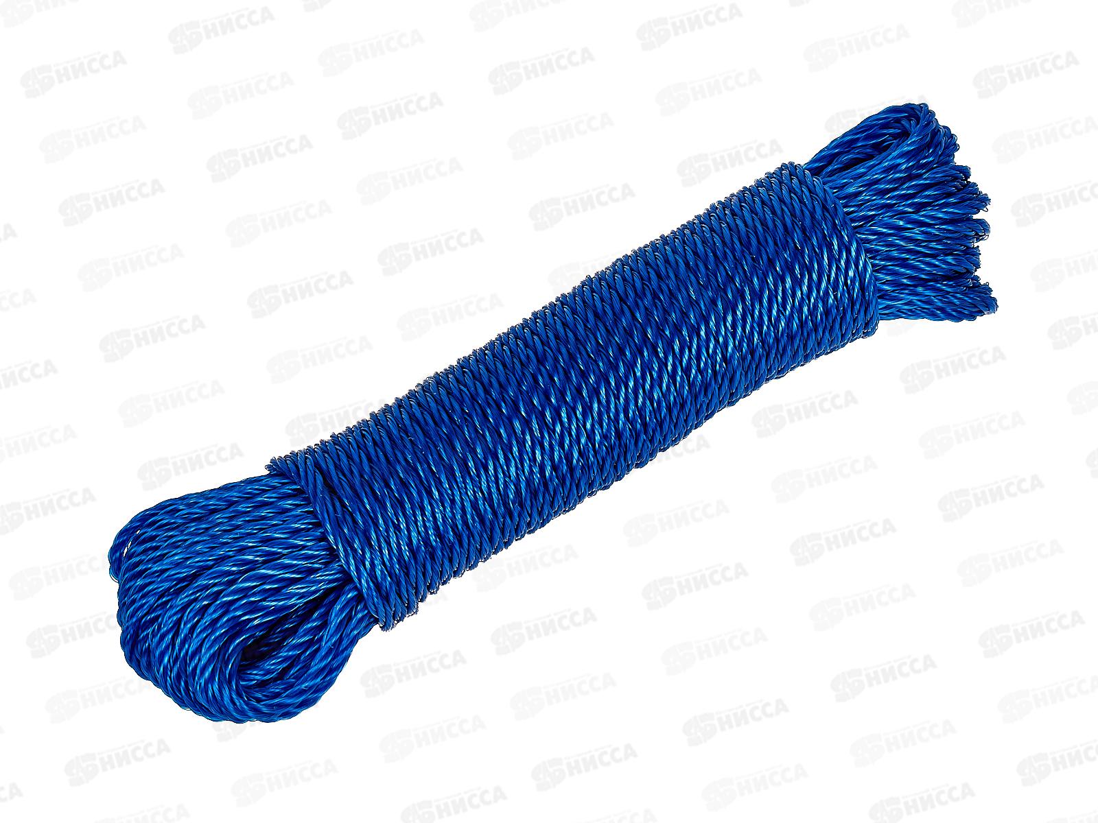 Веревка бельевая 20м х 4мм, цвет в ассортименте, AL-235 *12/360