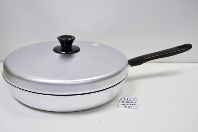 Сковорода 26см с металлической крышкой алюминиевая МТ-028 *5