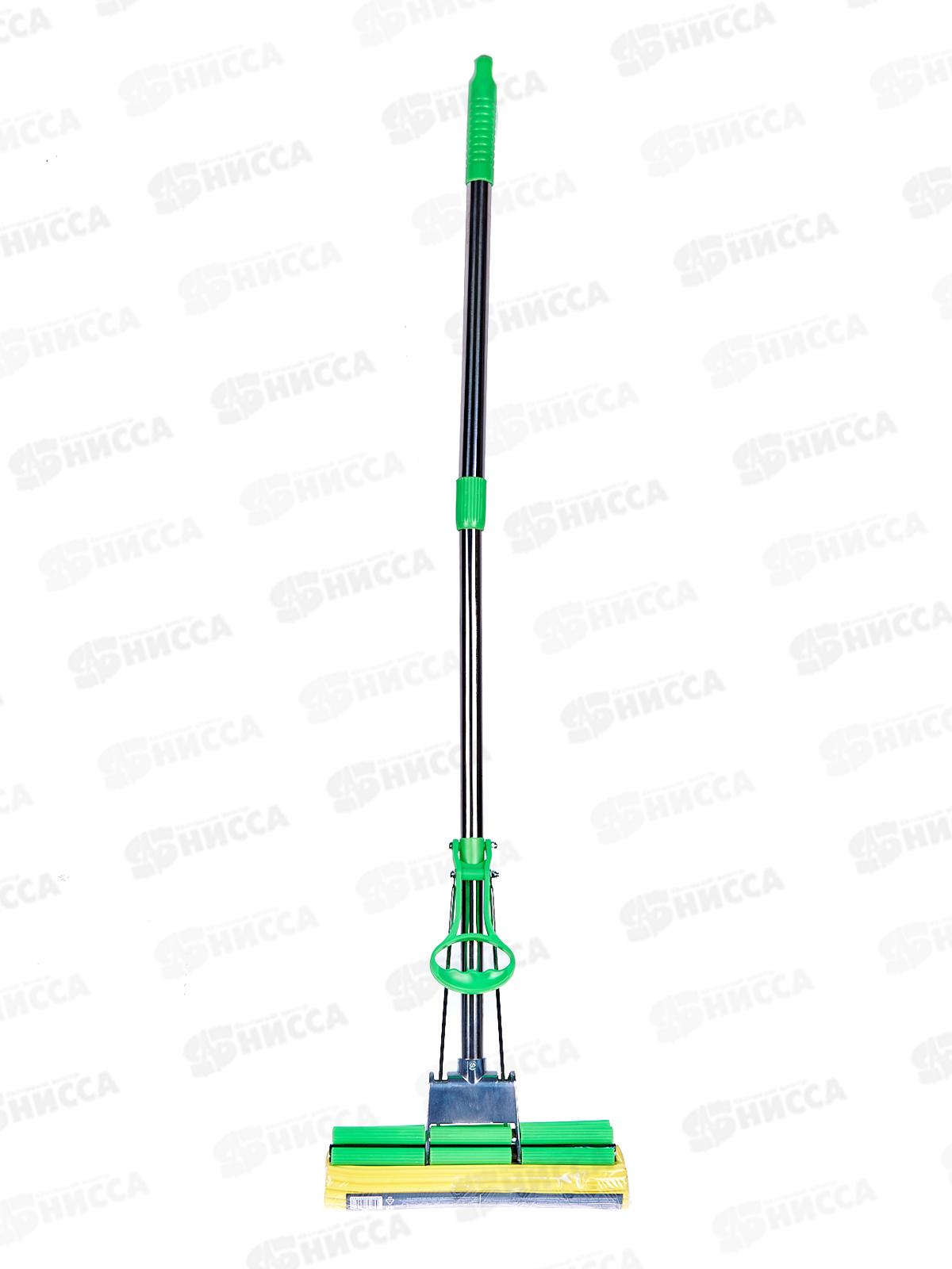 Швабра ПВА VETTA стальная телескопическая ручка,110см 2ряда ролик 444-167 г