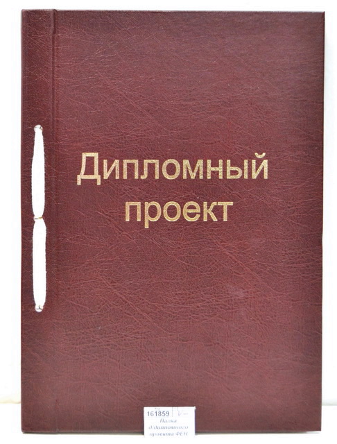 Папка для дипломного проекта ФЕН 100 листов бордо бумага/винил, 21416 *10