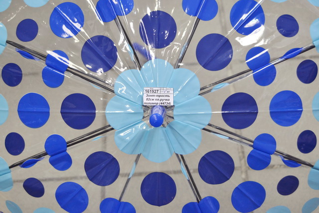 Зонт-трость 60см пластмассовая ручка полимер (44734)  *60 Ж