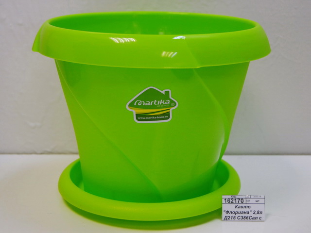 Кашпо &quotФлориана&quot 2,8л Д215 С386Сал с поддоном *24