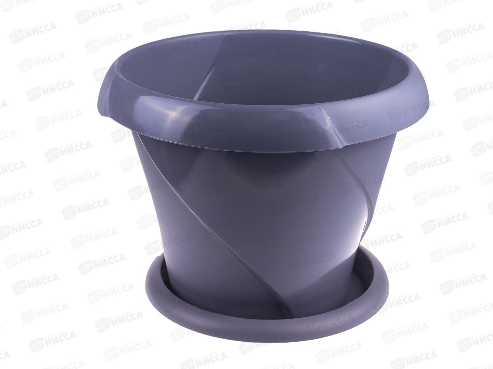 Кашпо "Флориана" 9,2л Д315 С388 Серое *10