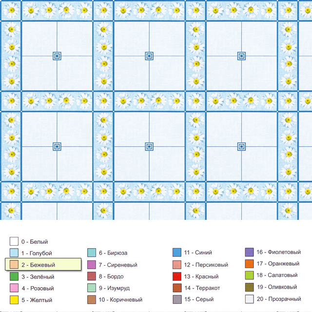 Клеенка на тканевой основе Колорит Арт. 418-2 25м