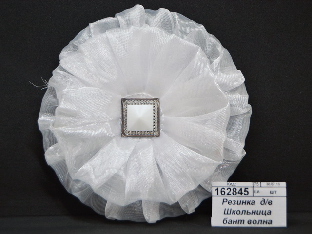 Резинка  д/в Школьница бант волна квадрат d-10см 1366301