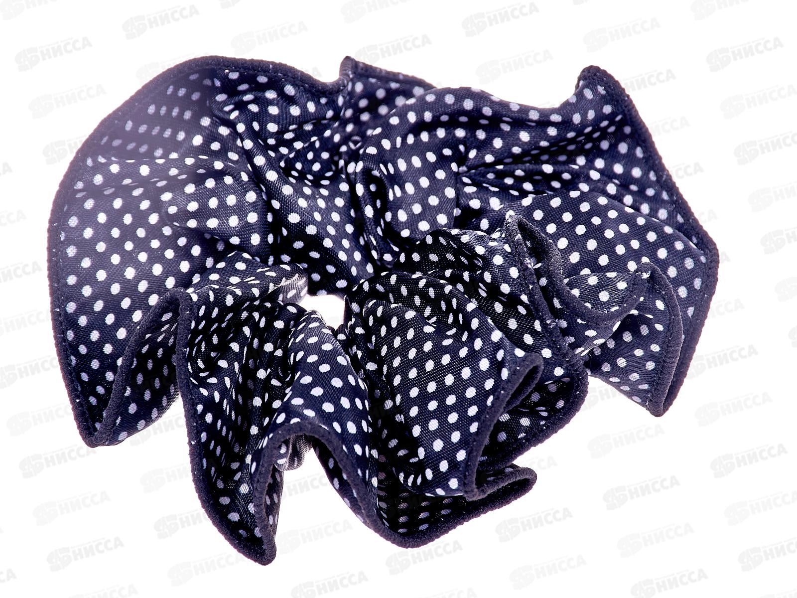 Резинка  для волос ОГ135 ткань &quotв горох&quot цвет микс *1/20