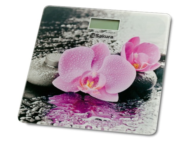 Весы напольные SA-5072F 180кг электронные орхидеи