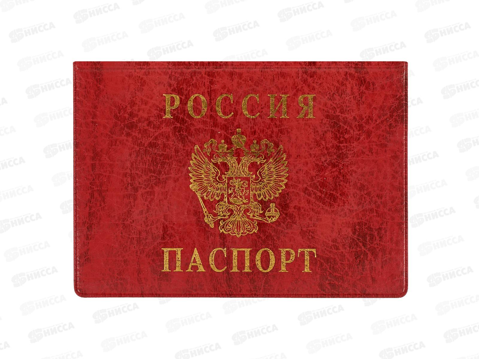 Обложка для паспорта ДПС 2203.Г-102  горизонтальная красная,*36/288