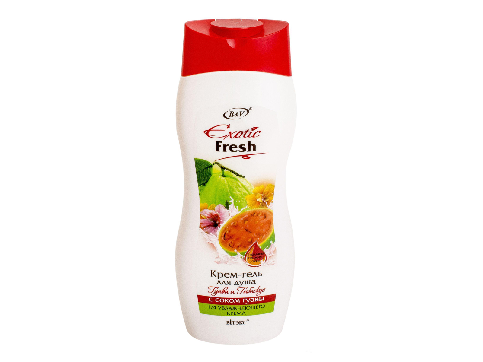 EXOTIC FRESH крем-гель для душа Гуава и гибискус 500мл 0170 *20