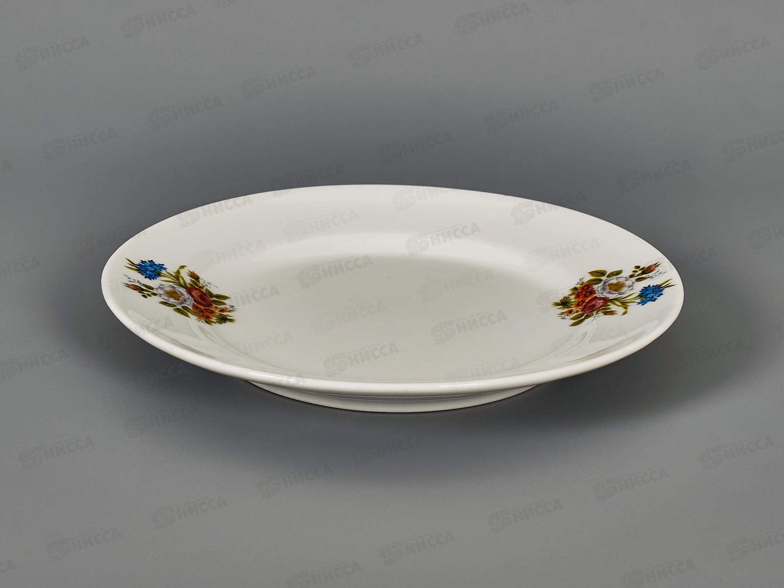Тарелка мелкая 170мм фарфор Идиллия Букет цветов 4С0320 *20