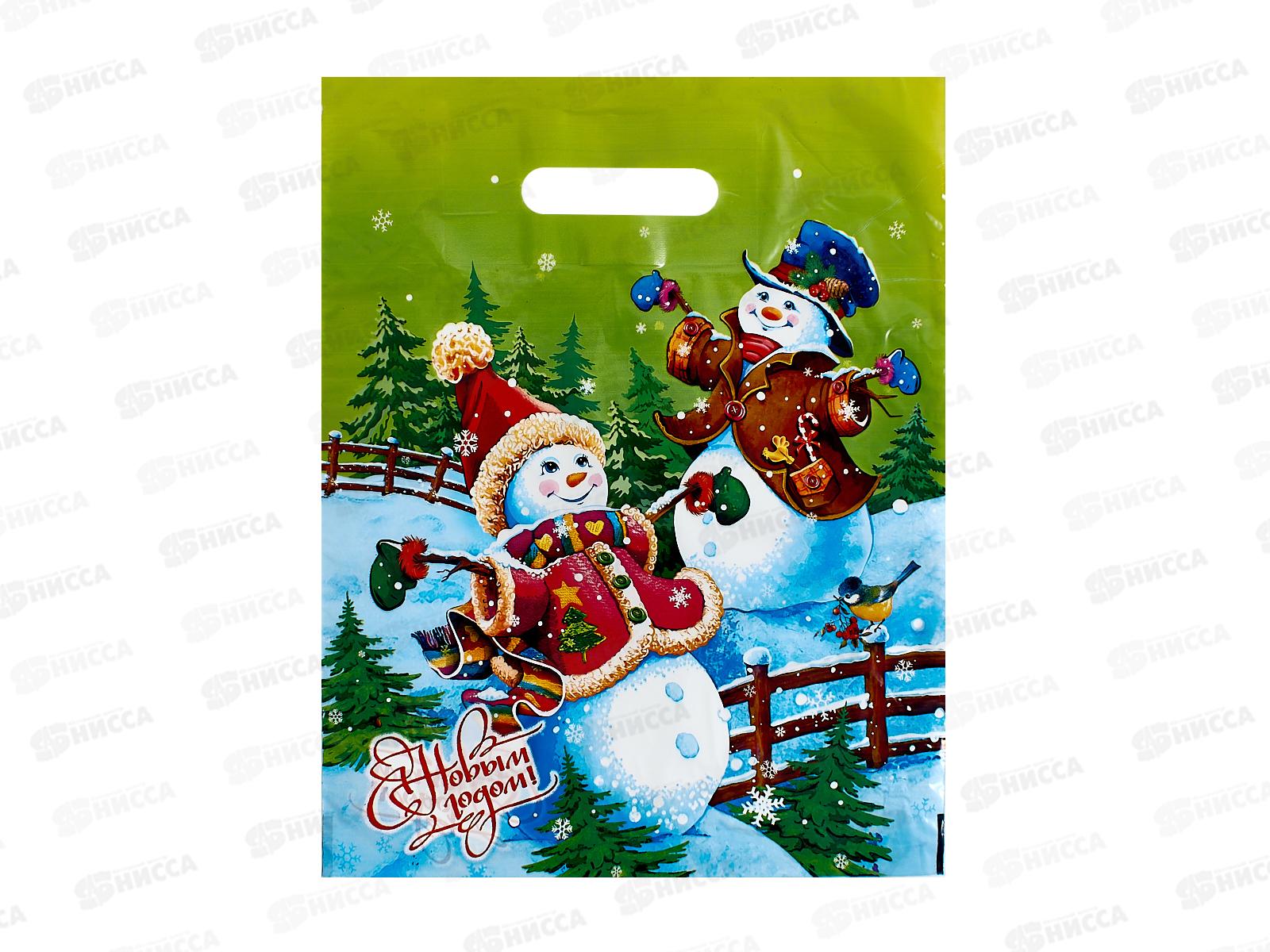 Пакет пробивной Новый Год 30*40 Веселье *50/1000