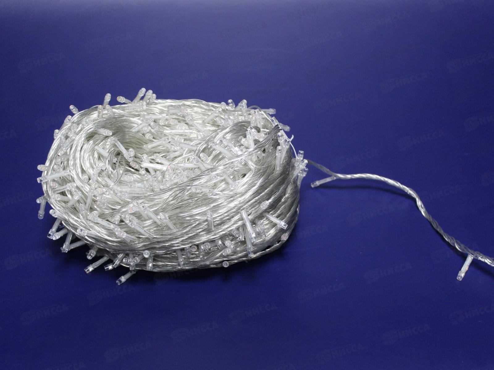 Гирлянда электрическая, новогодняя 100 м., 600 диодов, прозрач. провод, разноцв., 220В, 50Гц, AL-3737 *20