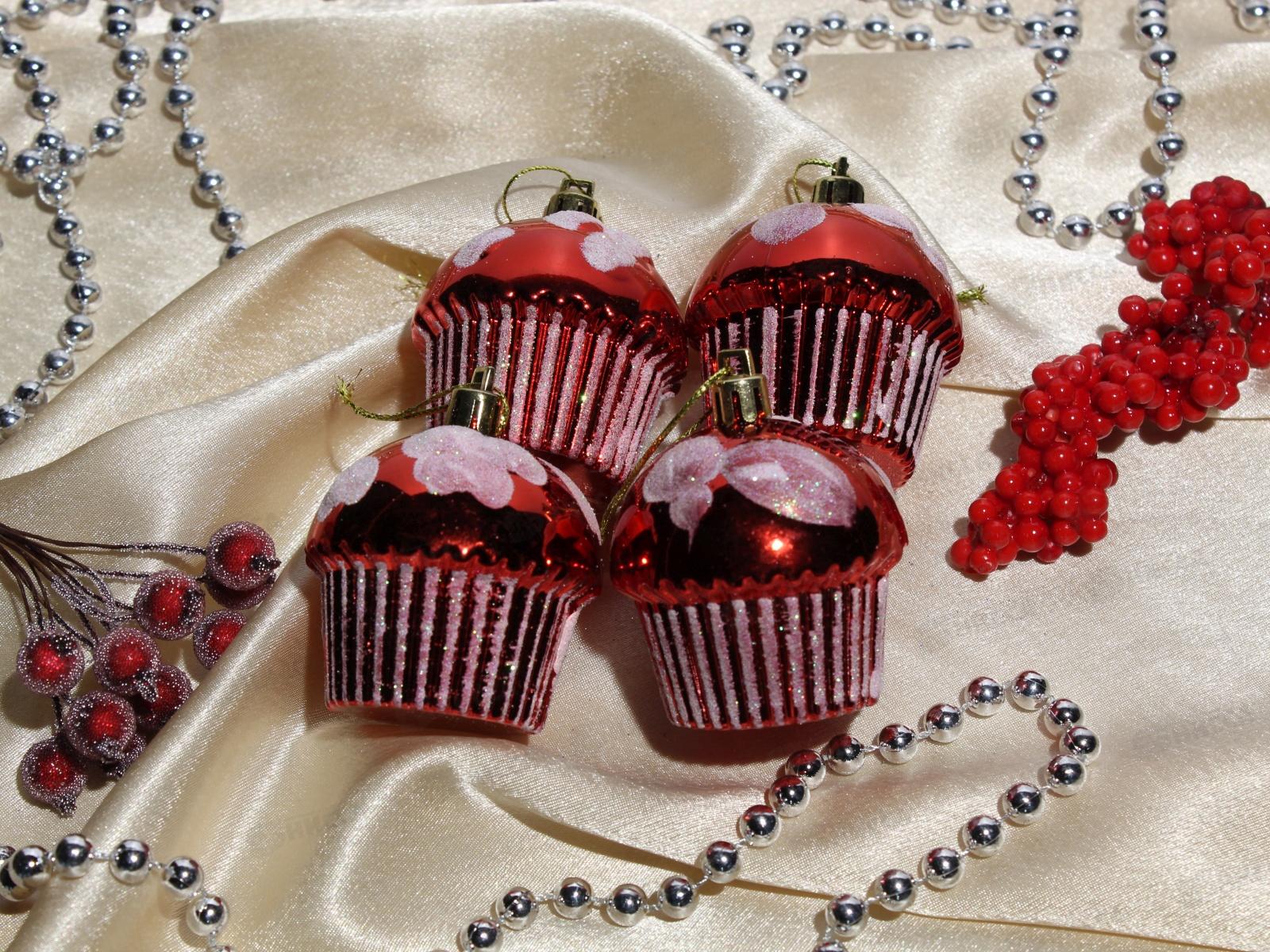 Набор украшений Кекс 4шт, AL-8931, *219