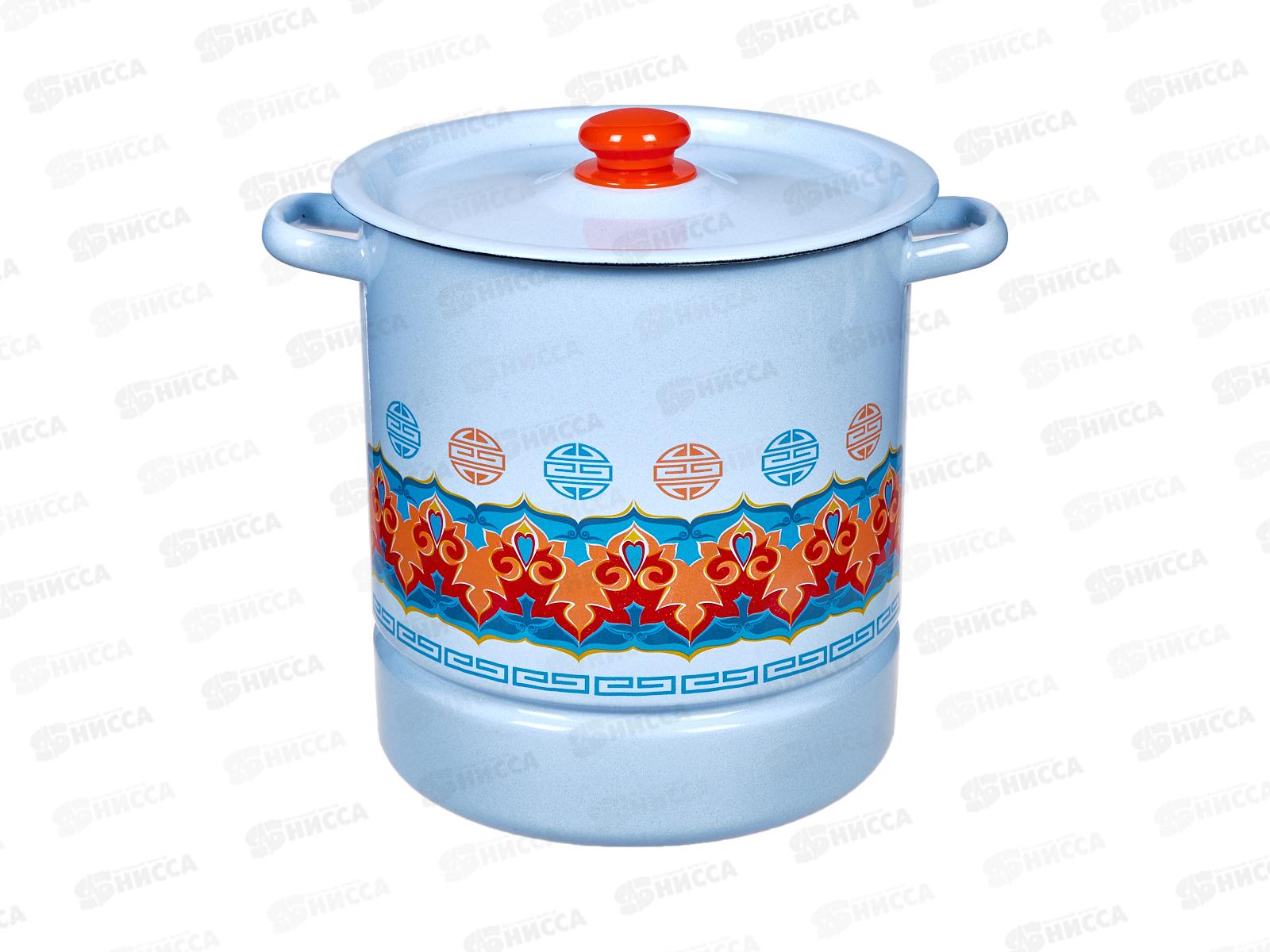 Мантоварка 12л  (4 вставки) декорированная Серо-голубая С1724.3СГ *2