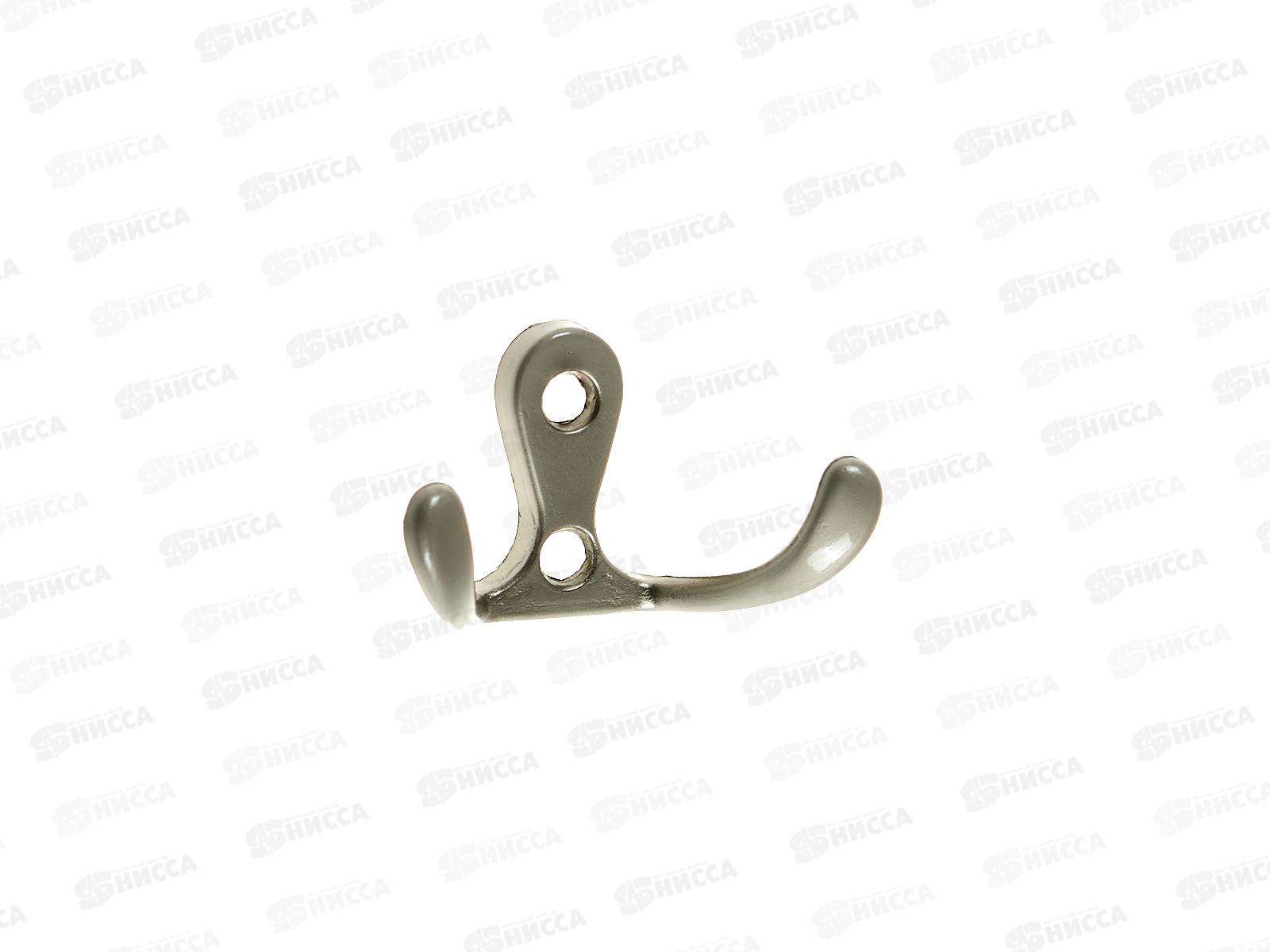 Крючок двойной 1010 маталлический хром (25034)   Ж