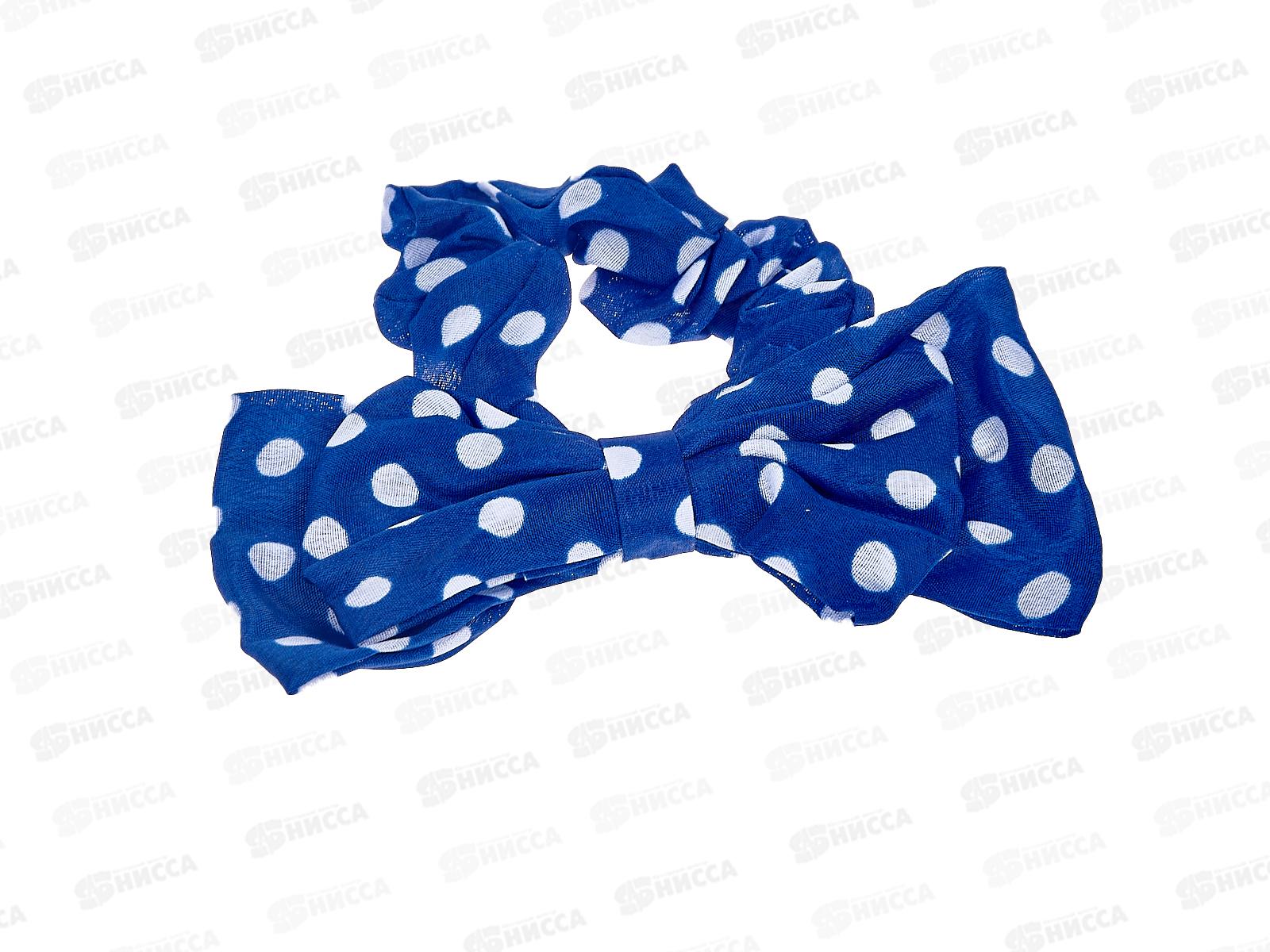 Резинка  для волос ГП049/ГП744 Кокетка, двойной бант-горошек *1/12