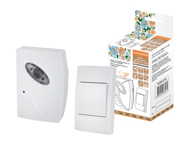 Звонок Народный беспроводной, на бат., ЗББ-Н-11/1-32М 32мелодии