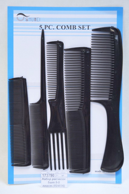 Набор расчесок 5шт 5-5 пластмассовые (024836) *12 Ж