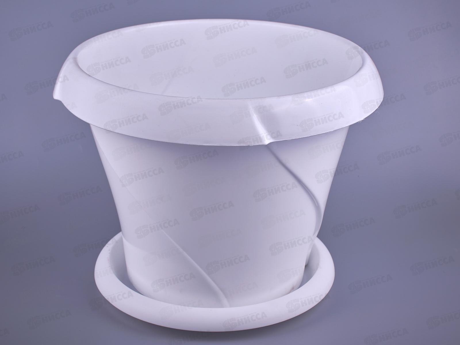 Кашпо &quotФлориана&quot 9,2л Д315 белое С388 белый *10