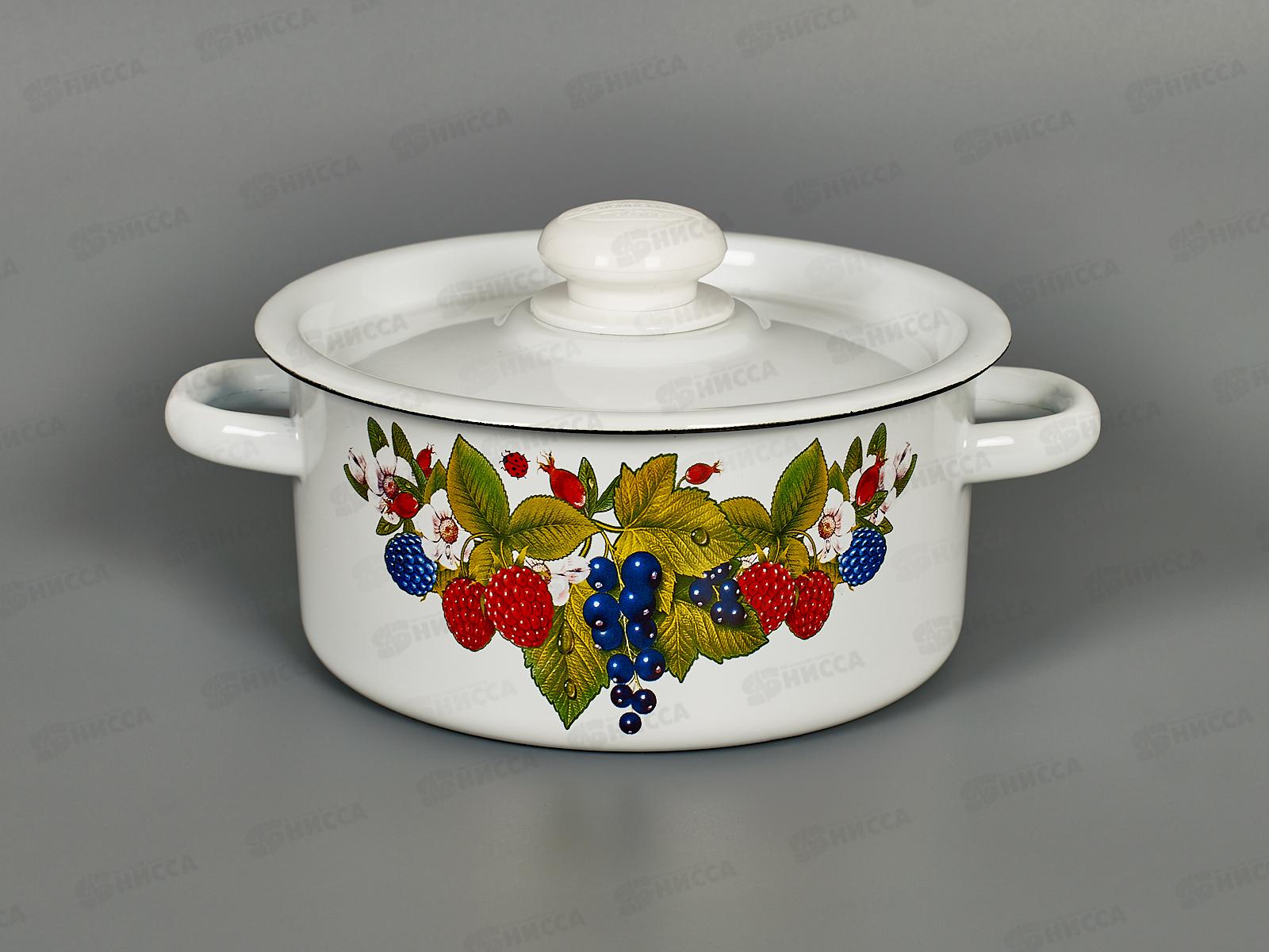 Кастрюля 2,0л цилиндрическая декорированная с пластиковой кнопкой С1610.3 *8