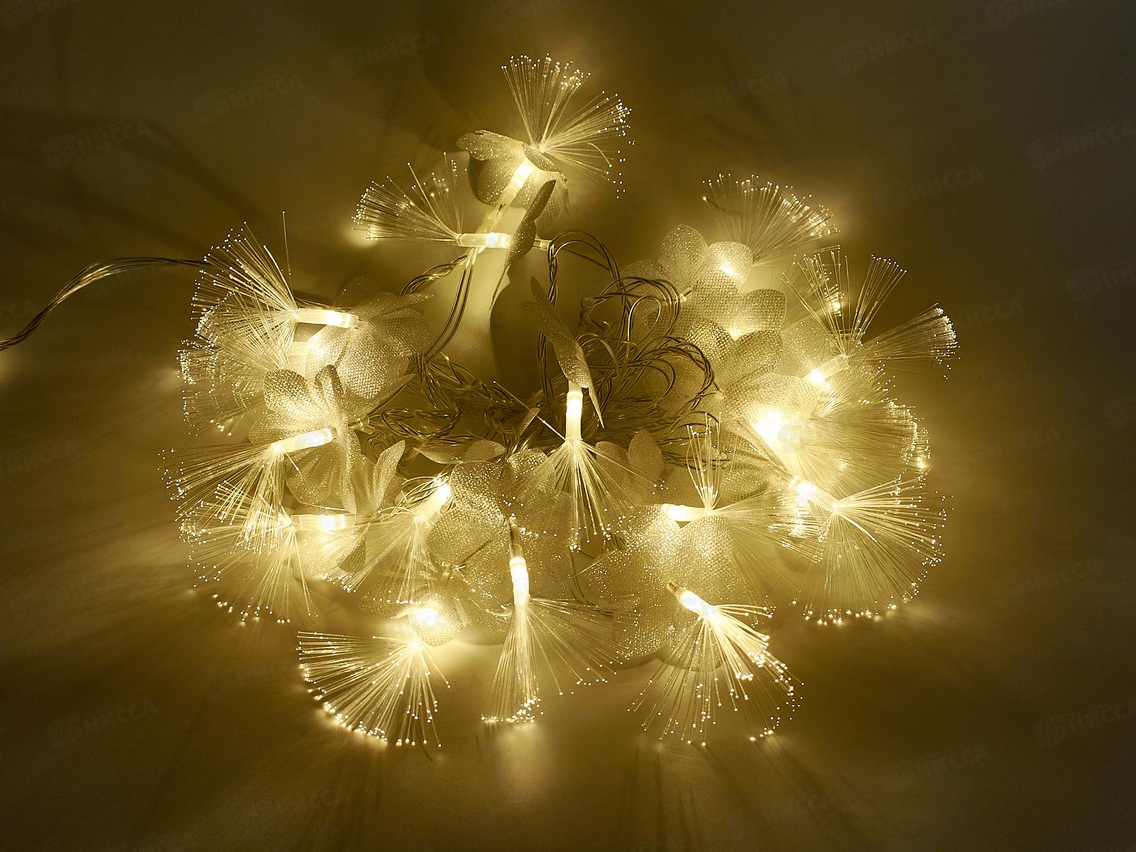 Гирлянда электрическая, новогодняя 4,5 м., 28 диодов, прозрач. провод, белый цв., 220В, 50Гц, AL-3753 *100