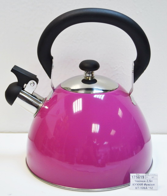 Чайник 2,5л КУХНЯ Фуксия КТ-106A *12