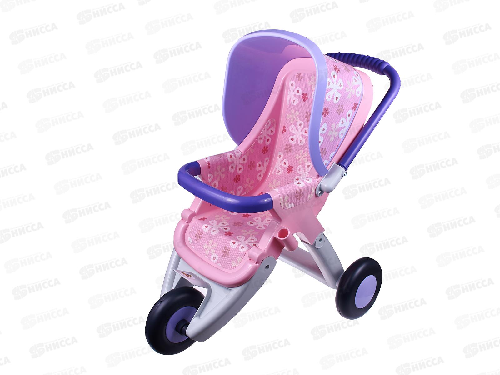 Коляска кукольная №2 прогулочная 3-х колёсная 48141 в пак. *1